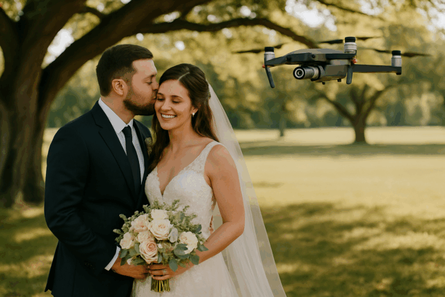 Mariages et événements professionnels : l’art de capturer l’instant avec un drone